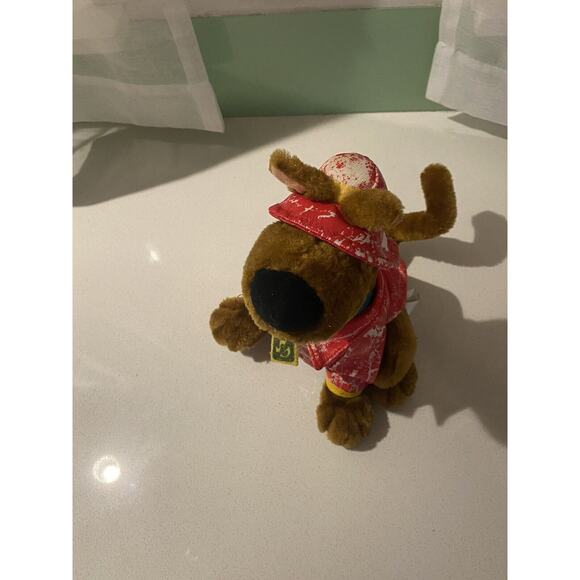 Vintage Scooby Doo Plush Fireman Costume Cartoon Network Stuffed Toy 8in 1998 - Picture 3 of 5